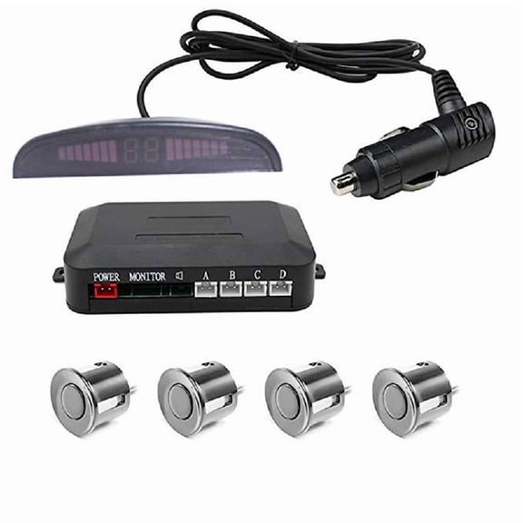 Car Wired Reversing Aid Parking Sensor with 4 Sensors-Radar Kit LED Display