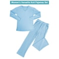 thumbnail image 5 of Deago Women's Pajama Sets Long Sleeve 2 Piece Lounge Sets Ribbed Knit Sweater Sleepwear (Blue, XL), 5 of 8