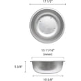 thumbnail image 3 of TrueCraftware- 28 qt. Aluminum Colander 17-1/2" x 5" with tapered edge- Kitchen Strainer Sieve Wash Vegetables and Fruits Spaghetti Noodles Salads Drain Cooked Pasta Home Kitchen Essential, 3 of 6