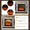 thumbnail image 6 of Giantex Electric Fireplace TV Stand, TV Console w/Adjustable Flame & Shelves, Farmhouse Media Entertainment Center, Natural, 6 of 7