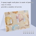 thumbnail image 3 of Yayeee Toggle Light Switch Wall Plate 3-Gang 6.37"x4.48" Decorative Outlet Cover, Watercolor Seashell, 3 of 7