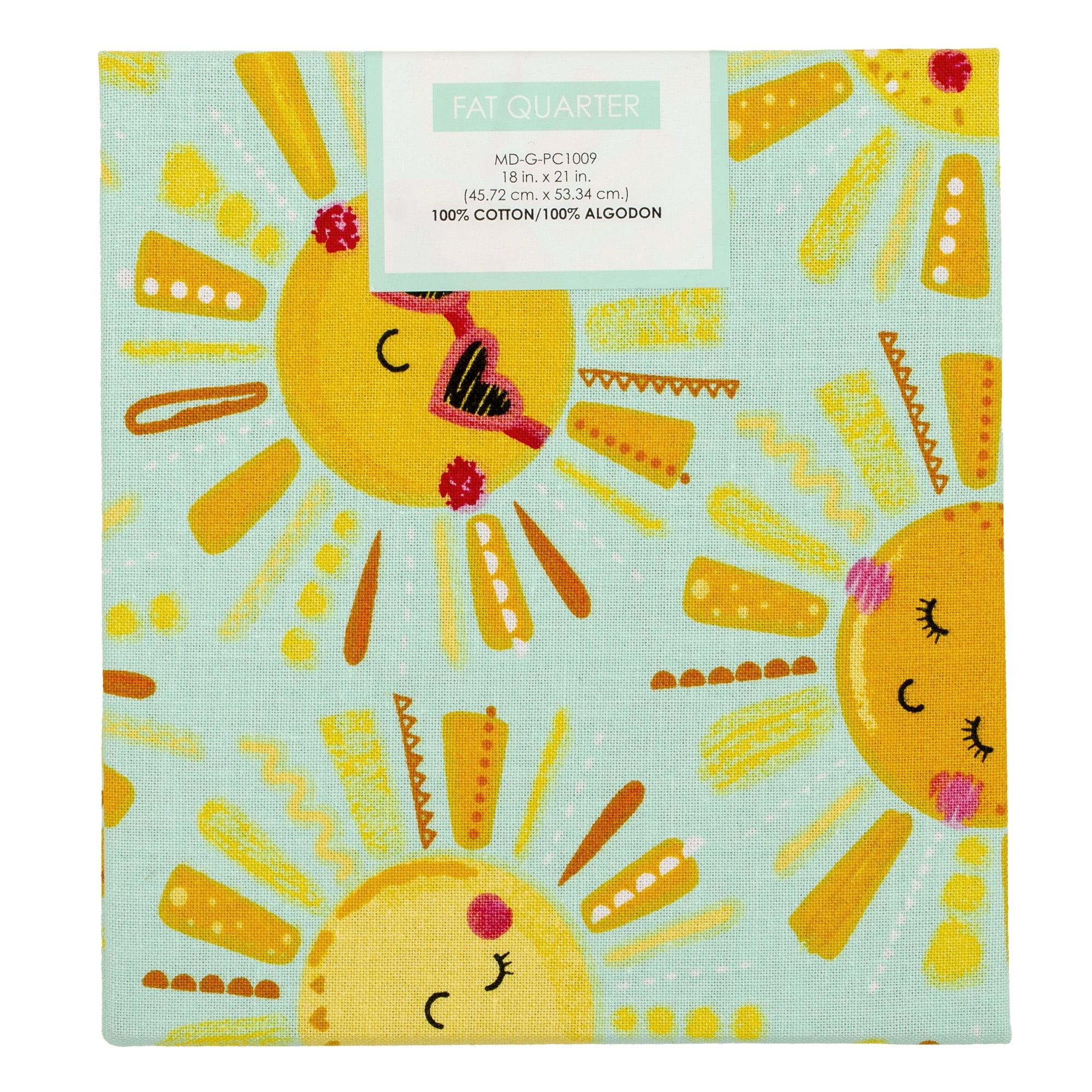 Fabric Editions 18" x 21" 100% Cotton Sunshine Precut Sewing & Craft Fabric, Multicolor 10 Pieces
