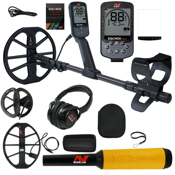 Minelab EQUINOX 900 Multi-IQ Metal Detector w/Pro-Find 35 Pinpointer & 15" Coil
