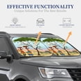 thumbnail image 4 of Xecao African Women in Mountain Landscape for Foldable Car Sun Shades (2-Pack) offer sun protection with an easy-fold design for convenient windshield shading., 4 of 7
