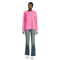 thumbnail image 3 of Time and Tru Women's Tunic Sweatshirt with High-Low Hem, Sizes XS -4X, 3 of 5