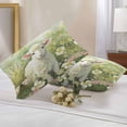 thumbnail image 3 of Outdoor Pillow Cover Lamb Set of 2 Waterproof Throw Pillowcases Wild Daisy Spring Green Flowers Plant Decorative Patio Furniture Pillows for Couch Garden Indoor & Outdoor Use, 3 of 9