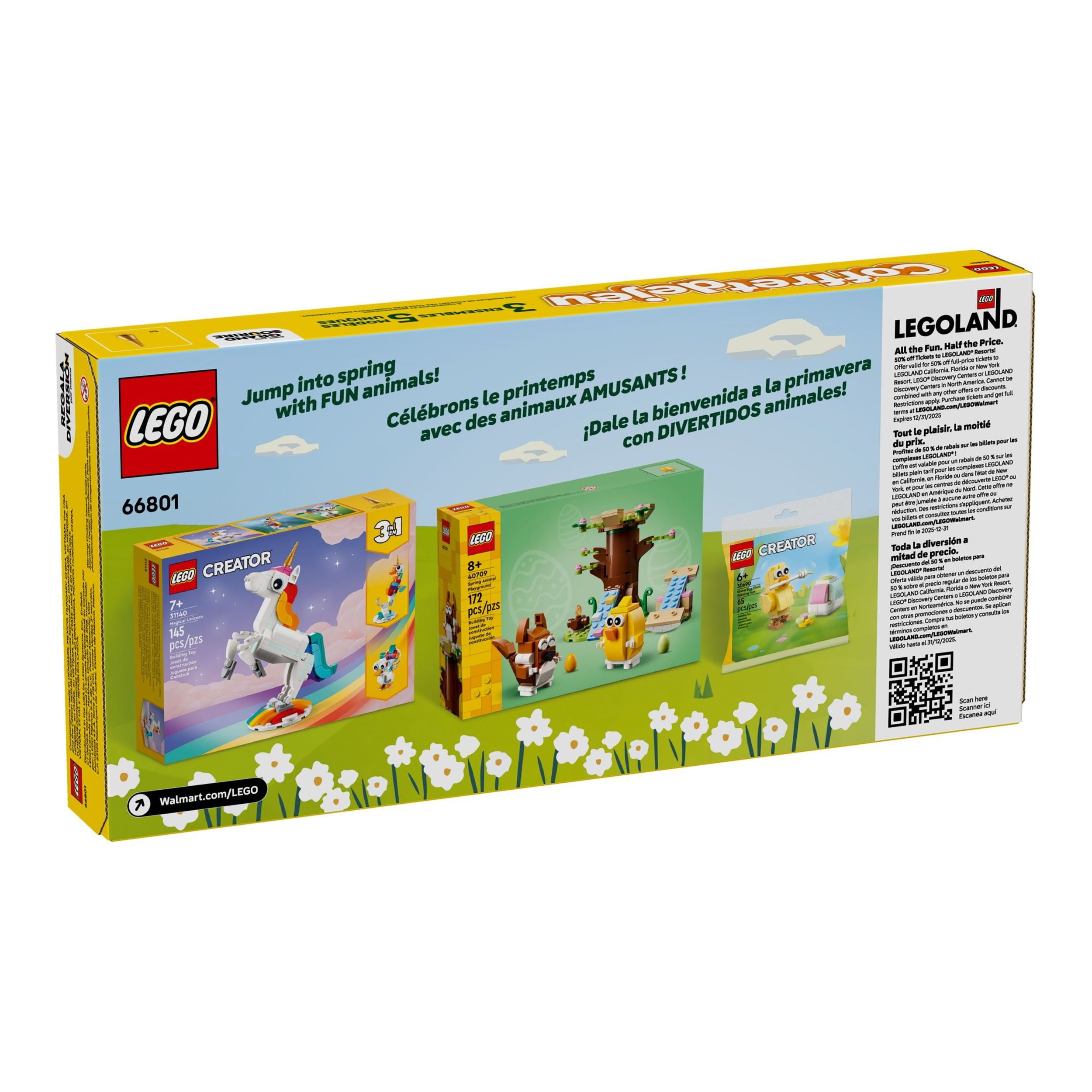 LEGO Creator Ensemble de jeu Animaux du printemps 66801 Ensemble de construction (382 pièces)