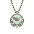 thumbnail image 1 of Estados Unidos mapa patrón Colgante Estrella Collar Luna Cadena Joyas Unbranded M, 1 of 3