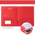 thumbnail image 2 of Tutuviw 6 Pack Pocket Folders with Labels Bulk Colorful Paper Folders Business Card Holder Letter Size Two Pocket for Office Supplies, 2 of 7