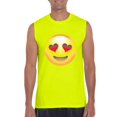 thumbnail image 1 of Mens Emoji Heart-Shaped Eyes Ultra Cotton Sleeveless T-Shirt, 1 of 5
