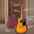 thumbnail image 4 of Fender FA Series Dreadnought Acoustic-Electric Guitar - 2-Color Sunburst w/ Gig Bag, 4 of 9