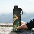 thumbnail image 7 of Picia Largemouth Bass jumps out of water Pattern Water Bottle 18 oz Stainless Steel Insulated Bottles With Handle Leak Proof Gym Sport Water Jug BPA-free insulated kettle For Men Women Adults, 7 of 7