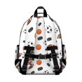 thumbnail image 3 of Football and Hockeyball White Pattern Cute School Backpack Bag for School with Padded Back and Adjustable Shoulder Straps 15.25"x11.5"x5.25", 3 of 5