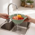 thumbnail image 6 of Mini Berry Colander, Round Plastic Fruit Strainer for Washing, Food Grade Fast Draining Wash Bowl with Ergonomic Handle, Durable Stackable Wash Basket for Fruits, Vegetables, Pasta, 5.12x4.53", 6 of 7