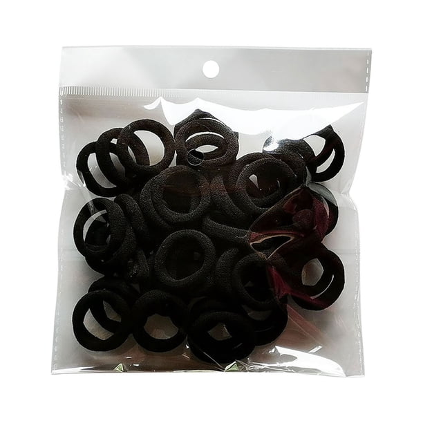 Lazo para el cabello de 3 cm, cuerda pequeña para el cabello, no daña el cabello, funda de cuero, sin costuras, cuerda, lazo para toalla de bebé, 50 gomas elásticas para el cabello