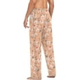 thumbnail image 6 of Orange Wildflowers Ghost Pajama Pants, Men's Lounge Pants Light with Drawstring and Pockets, Christmas New Year Birthday Father's Day Gifts, Small, 6 of 7