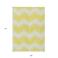 thumbnail image 3 of 9' X 12' Yellow And Gray Chevron Washable Indoor Outdoor Area Rug, 3 of 5