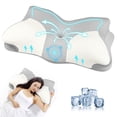 thumbnail image 1 of Almohada Cervical, Almohada Memory Foam Espuma Almohada Ortopedica Ergonomica 2 en 1 Que Alivia el Dolor de Cuello y Brinda Soporte Contorneado para Personas Que Duermen de Lado, 1 of 6