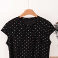 thumbnail image 5 of Loopsun Womens Short Sleeve Pajama Tops Print Round Neck Short Sleeve Thin Loose Loungewear, 5 of 5