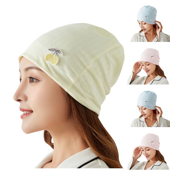Zwiiyzr Pregnant Beanies Cotton Summer Thin Breathable Embroidered Mesh Jacquard Maternity Beanies Hat Pink