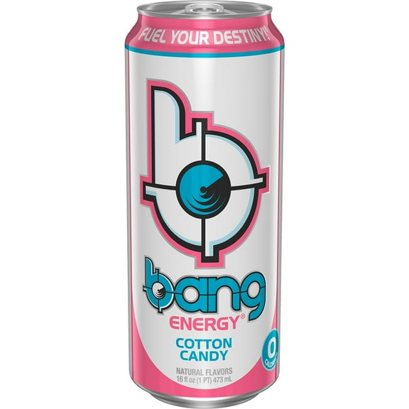 Pack of 2 Bang Energy Drink - Cotton Candy, 16 oz (Package May Vary)