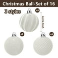 thumbnail image 3 of 16 Pcs Velvet Christmas Balls Flocked Christmas Tree Ball Ornaments Plastic Balls Xmas Decorative Hanging Ornaments Christmas Tree Decoration 2.4 Inch, 3 of 7