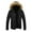 Black, variant on Htigea Men's Winter Hooded Jacket Casual Warm Padded Coat Big and Tall Windproof Down Jackets Full Zip Up Quilted Coats for Outdoor Active Blue M