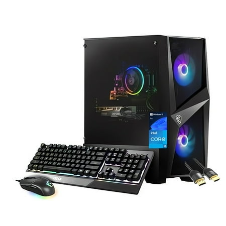 MSI Codex R Gaming Desktop, 13th Gen Intel 10-Core i5-13400F, GeForce RTX 4060 8GB, 32GB DDR5, 1TB PCIe SSD + 1TB HDD, WIFI 6E, Bluetooth, USB-C, HDMI/DP, Keyboard & Mouse, Mytrix HDMI, Win 11 Pro