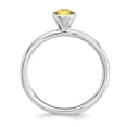 thumbnail image 2 of Sterling Silver Stackable Expressions High 5mm November Swarovski Ring Size 9, 2 of 3
