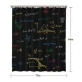 thumbnail image 5 of Math Equations Multicolor Formulas Black Pattern Shower Curtain 72"x84" ,Bathroom Decorative Shower Curtains Set with 12 Hooks,Modern Waterproof Washable Shower Curtain, 5 of 6