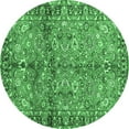 thumbnail image 1 of Ahgly Company Indoor Round Abstract Emerald Green Contemporary Area Rugs, 3' Round, 1 of 4