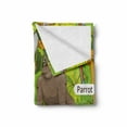 thumbnail image 2 of Educational Soft Flannel Fleece Throw Blanket, Jungle Animals Colorful Funny Hand Drawn Style Zoo Nature Tropical Wildlife, Cozy Plush for Indoor and Outdoor Use, 50" x 70", Multicolor, by Ambesonne, 2 of 6