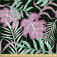thumbnail image 2 of Ambesonne Tropical Fabric by the Yard Upholstery, Pastel Jungle Rainforest, 5 Yards, Pink Turquoise, 2 of 5