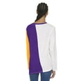 thumbnail image 2 of Women's Tommy Jeans White/Purple Los Angeles Lakers Amelia Color Blocked Long Sleeve T-Shirt, 2 of 3