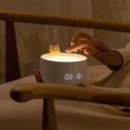 thumbnail image 3 of Cat Smart Alarm Clock LED Night Light USB Charging Cute Sleeping Atmosphere Multiple Bedside Function Wake Up LightsYellow, 3 of 5