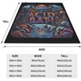 thumbnail image 5 of Acid Music Bath Flannel Blanket Air Conditioning Blanket Nap Blanket Sofa Throw Blanket Throw Blankets 60"X50", 5 of 6