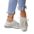 thumbnail image 4 of Womens Walking Shoes, Women's Floral Embroidery Lace Mesh Air Cushion Sneakers Lightweight Platform Comfort Casual Tennis Shoes Hollow Out Running Shoes Non-Slip Travel Working Shoes, 4 of 6