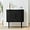 Black, variant on 31'' Fluted Sideboard Buffer Cabinet, Modern Credenza Storage Cabinet with Slide Doors, Bar Cabinet Console Table for Living Dining Room Kitchen Hallway Entryway, Black