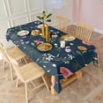 thumbnail image 5 of Pioneer Flower Floral Print Pattern Rectangle Tablecloth 60"x102",Waterproof Polyester Rectangle Table Cloth, Wipeable Spillproof Polyester Tablecloth for Dining, Camping, Indoor and Outdoor, 5 of 6