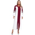 thumbnail image 2 of Aislor Robe d'Église pour Femmes Manches Longues Robe de Choeur Ample Robe Maxi de Ministre Prédicateur Bourgogne P, 2 of 7