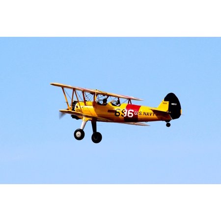 - LAMINATED POSTER Airplane Yellow Fly Biplane Pilot Sky Oldtimer Poster Print 24 x 36