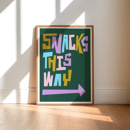 Funny Snack Art Print / Kitchen Wall Art / Food Art Print / Art for Kitchen / Art for Dining Room / Large Art Print Poster Only