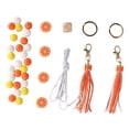 thumbnail image 2 of Silicone Bead Tassel Set Keyring with Lemon Key Chain 15mm Silicone Bead for Decoration, 2 of 8