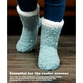 thumbnail image 2 of cosyone1997 Women's Fuzzy Slipper Socks with Grips, Thermal Sherpa Fleece Lined, Winter Warm Cabin Foot Warmers Non-Slip Grippers, Fluffy Cozy Christmas Gifts for Her Girlfriend Wife Mom Grandma, 2 of 7