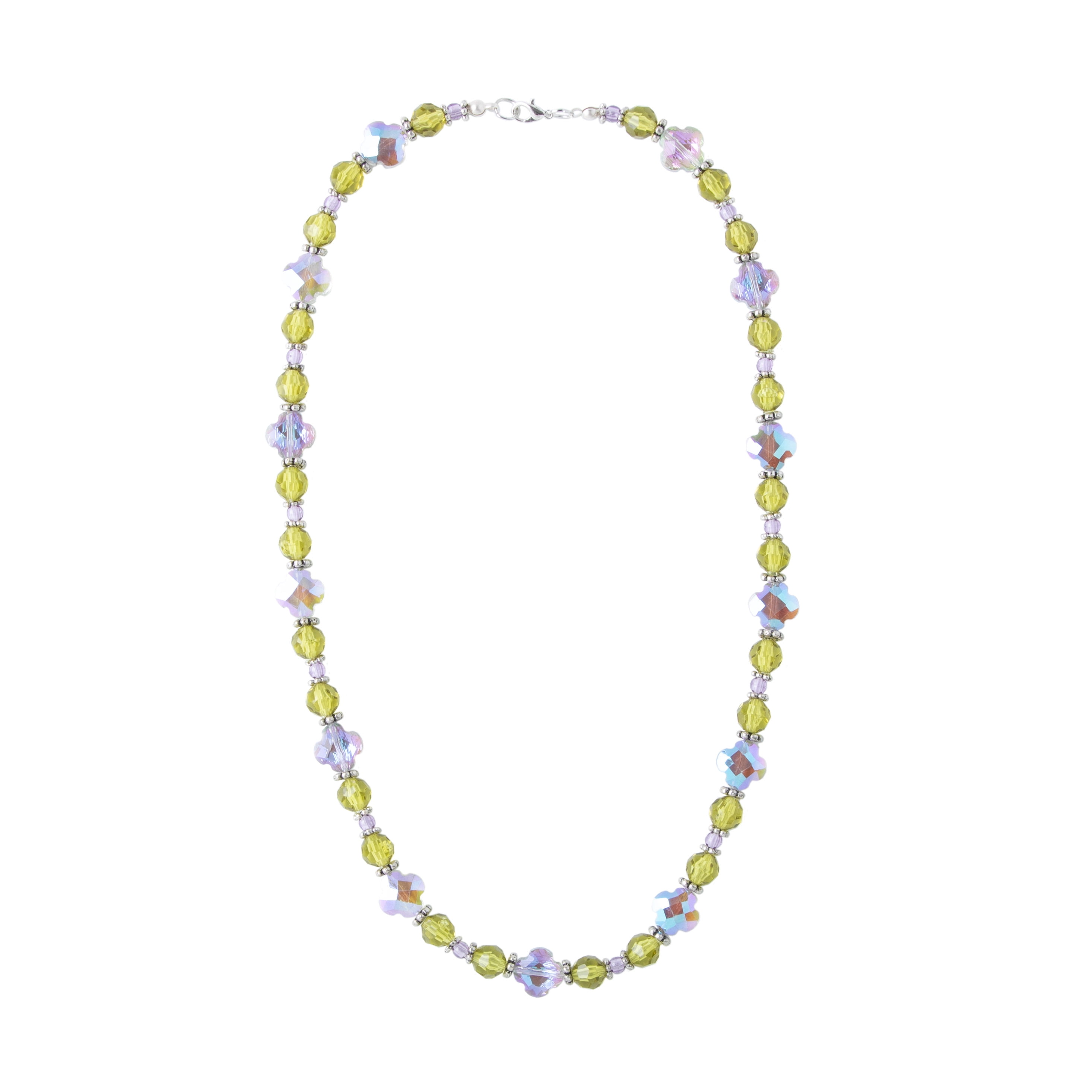 The Beadery Craft Products DIY Strand Purple AB Glass Quatrefoil Beads, 7in. Adult.