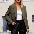 thumbnail image 4 of Casual Blazers for Women 2025 Fall Winter Long Sleeve Lapel Collar Open Front Business Casual Work Office Jacket, 4 of 5