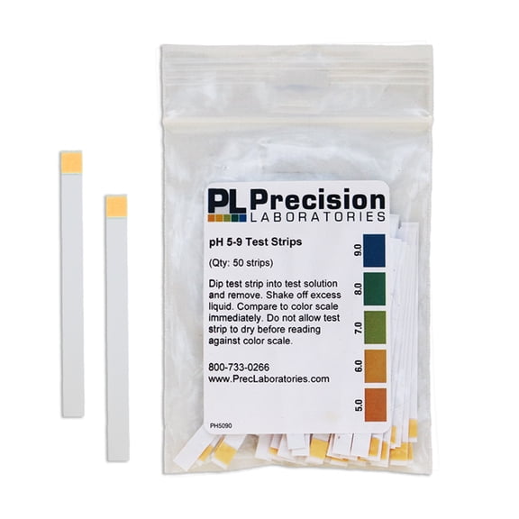 Eisco Labs - pH 5-9 Test Strips for Weak Solutions - Quick, Accurate Narrow Range pH Testing Kit for Rainwater, Gardening, and Spa Use, Easy 1-2 Second Dip