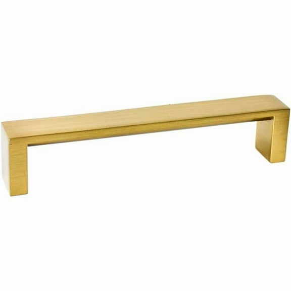 Rusticware 958SB 5 in. Center-to-Center Modern Square Door Pull - Satin Brass