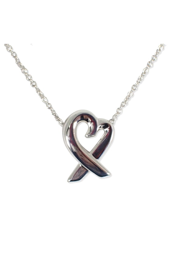 Pre-Owned TIFFANY 925 Loving Heart Pendant Necklace