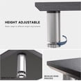 thumbnail image 4 of Dual Monitor Stand Riser, 39.4 Inch Height Adjustable Monitor Riser for Desk, Wood & Steel Monitor Stands for 2 Monitors, Laptop,Printer,TV, Black, 4 of 8